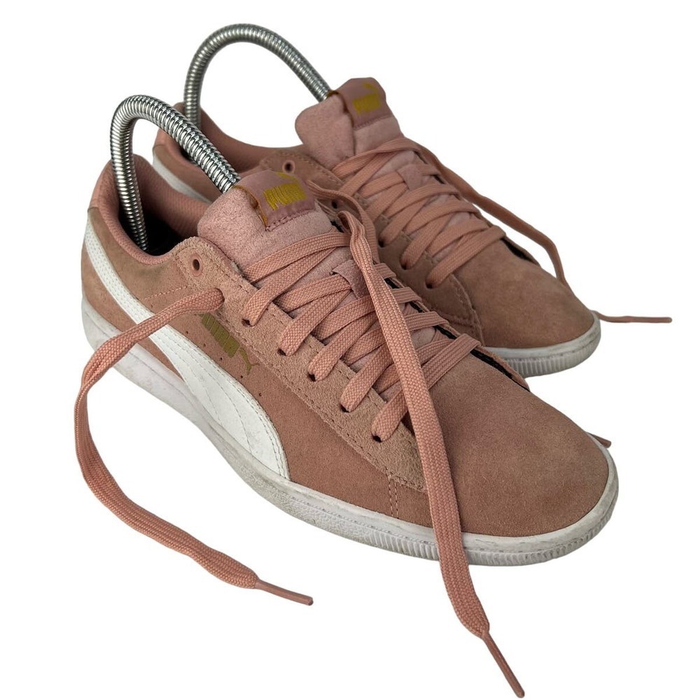 Puma Women's Vikky Pink Suede Casual Shoes Sneakers Size 6.5